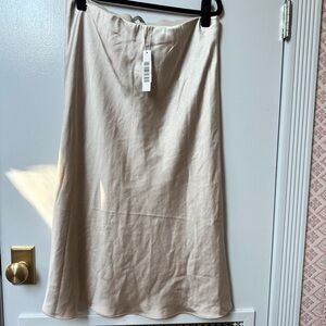 Lilla P silk midi skirt